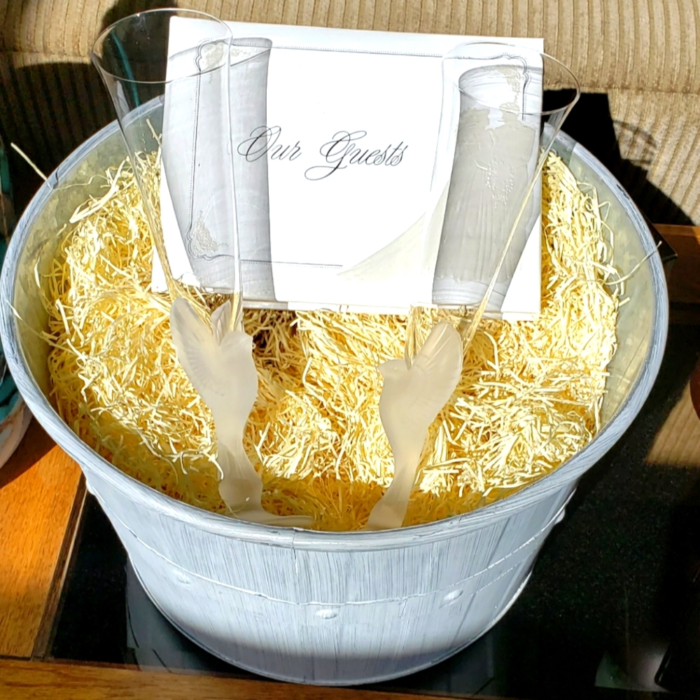 BRIDAL Toasting Flutes & Guest Book